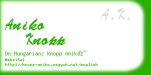 aniko knopp business card